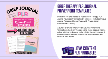 Grief Therapy PLR Journal Powerpoint Templates