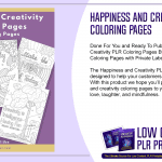 Happiness and Creativity PLR Coloring Pages