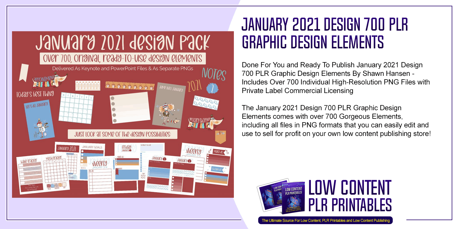 January 2021 Design 700 PLR Graphic Design Elements