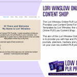 Lori Winslow Online PLR Low Content Shop