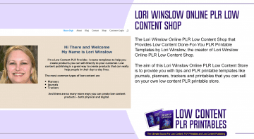 Lori Winslow Online PLR Low Content Shop