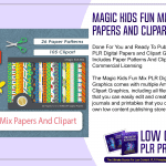 Magic Kids Fun Mix PLR Digital Papers and Clipart Graphics