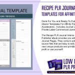 Recipe PLR Journal Interior Templates For Affinity Publisher afpub