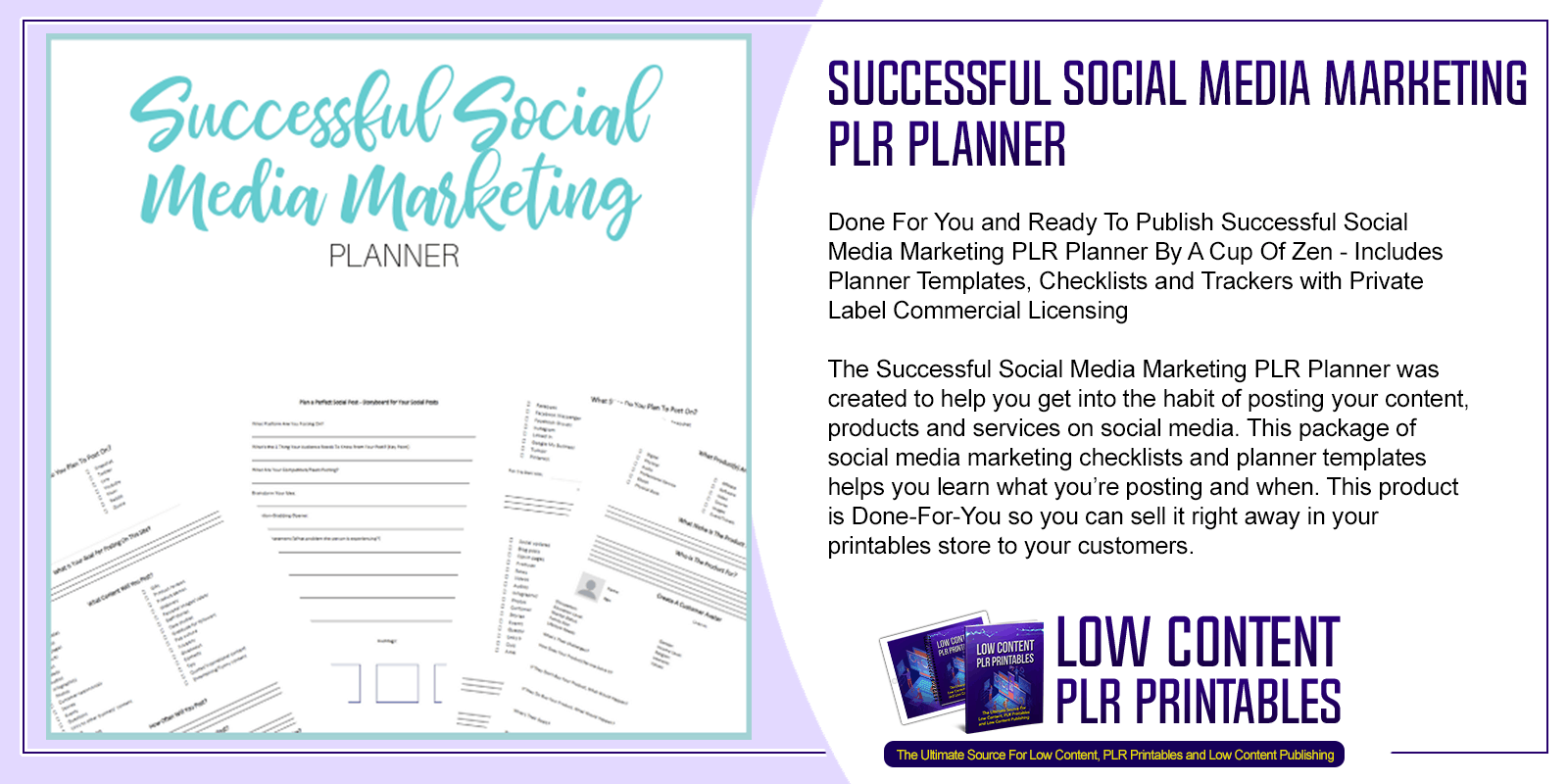 Successful Social Media Marketing PLR Planner