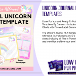 Unicorn Journal PLR Templates