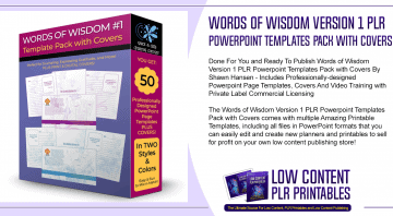 Words of Wisdom Version 1 PLR Powerpoint Templates Pack with Covers