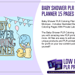 Baby Shower PLR Coloring Planner 15 Pages