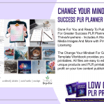 Change Your Mindset For Greater Success PLR Planner Template Workbook
