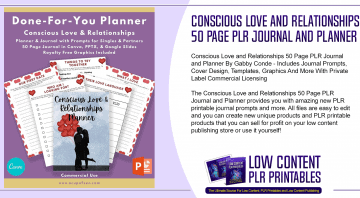 Conscious Love and Relationships 50 Page PLR Journal and Planner
