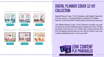 Digital Planner Cover 12 Kit Collection