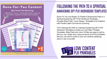 Following the Path to a Spiritual Awakening DFY PLR Workbook Templates