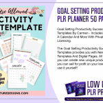 Goal Setting Productivity Success PLR Planner 50 Page Templates