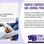 Monthly Inspiration PLR Templates and Journal Prompts