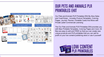 Our Pets and Animals PLR Printables EKit