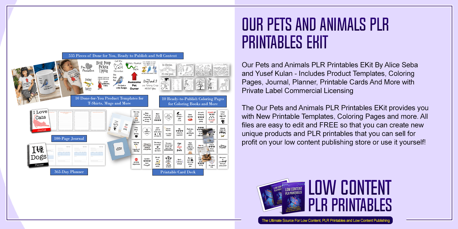 Our Pets and Animals PLR Printables EKit