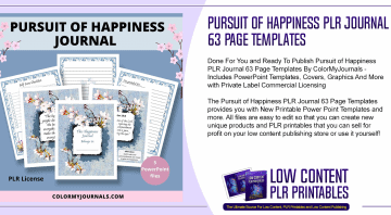 Pursuit of Happiness PLR Journal 63 Page Templates