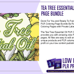 Tea Tree Essential Oil PLR Coloring Page Bundle