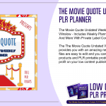 The Movie Quote Undated Weekly PLR Planner