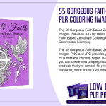 55 Gorgeous Faith Based Zentangle PLR Coloring Images PNG and JPG