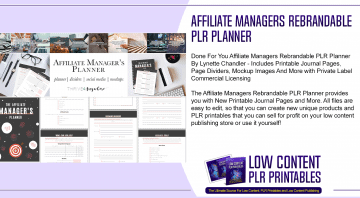 Affiliate Managers Rebrandable PLR Planner