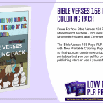 Bible Verses 168 Page PLR Coloring Pack