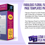 Fabulous Floral Fun PLR Powerpoint Page Templates Pack with Covers