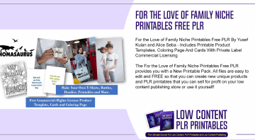 For the Love of Family Niche Printables Free PLR