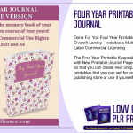 Four Year Printable Keepsake PLR Journal