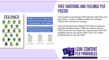 Free Emotions and Feelings PLR Poster