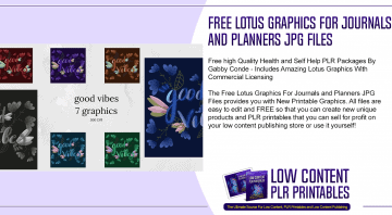 Free Lotus Graphics For Journals and Planners JPG Files