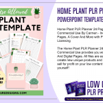 Home Plant PLR Planner 24 Page PowerPoint Template Commercial Use