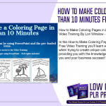 How to Make Coloring Pages in Less than 10 Minutes Free Video Training