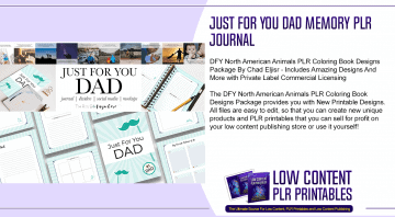 Just For You Dad Memory PLR Journal