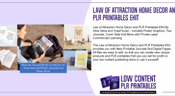 Law of Attraction Home Decor and PLR Printables EKit