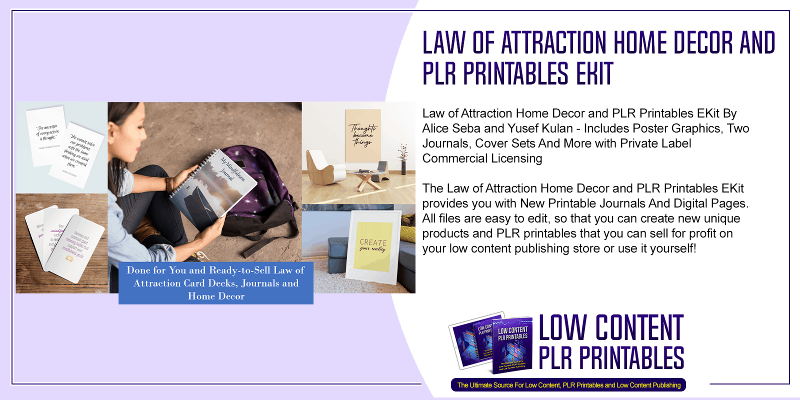 Law of Attraction Home Decor and PLR Printables EKit