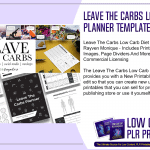 Leave The Carbs Low Carb Diet PLR Planner Template
