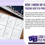 Now I Know My ABCs Trace Activity Tracing Kids PLR Printable Activity Pack