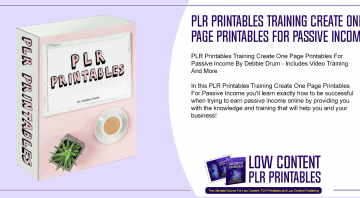 PLR Printables Training Create One Page Printables For Passive Income