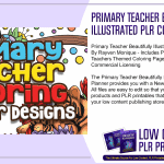 Primary Teacher Beautifully Illustrated PLR Coloring Planner