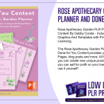 Rose Apothecary Garden PLR Planner and Done for You Content