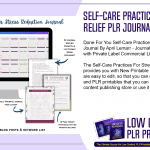 Self Care Practices For Stress Relief PLR Journal