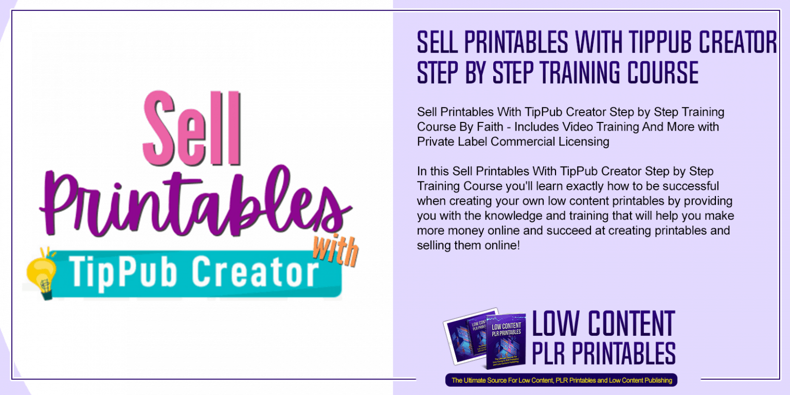 Sell Printables With TipPub Creator Step by Step Training Course