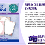 Shabby Chic Frames PLR Bundle 25 Designs