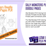 Silly Monsters PLR Coloring And Doodle Pages