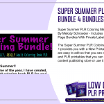 Super Summer PLR Coloring Mega Bundle 4 Bundles In 1