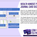 Wealth Mindset PLR Printables Journal Card Deck and Posters