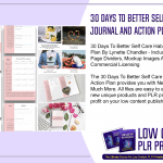 30 Days To Better Self Care Habits PLR Journal and Action Plan