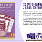 30 Days of Empowerment Art Journal Done For You PLR