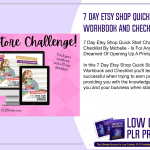 7 Day Etsy Shop Quick Start Challenge Free Workbook and Checklist