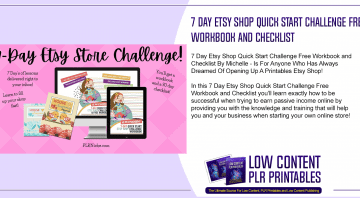 7 Day Etsy Shop Quick Start Challenge Free Workbook and Checklist